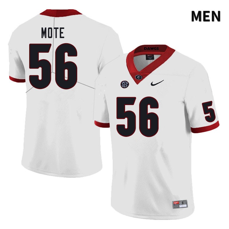 Georgia Bulldogs Men's William Mote #56 White Stitched College UGA Football Jersey 23KT014XO